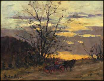 Horse and Wagon, Sunset by Berthe Des Clayes vendu pour $3,450