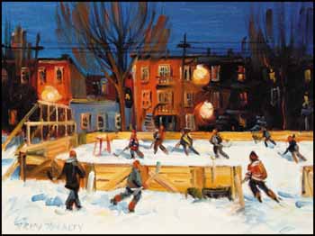 Rink de Gaspé St. by Terry Tomalty sold for $2,875