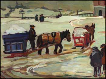 Moving Snow, Berthierville by Kathleen Moir Morris vendu pour $149,500