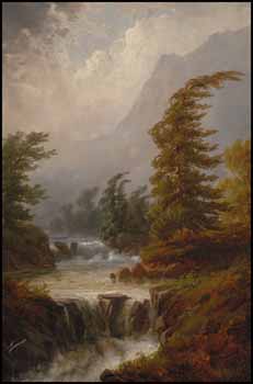 Wind Blown Trees and Rushing River by Alexander Francois Loemans vendu pour $2,875