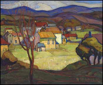 Village from the Hill by Henrietta Mabel May vendu pour $218,500