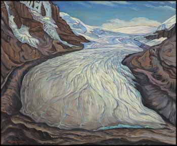 Athabasca Glacier, Columbia Ice Field, Alberta by James Williamson Galloway (Jock) Macdonald sold for $35,400