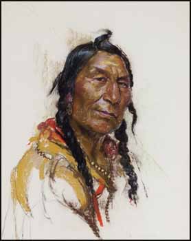 Portrait of a Plains Indian (00658/2013-03844) by Nicholas de Grandmaison vendu pour $44,250