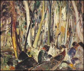 Arrêt au bord de la forêt by René Jean Richard vendu pour $20,060