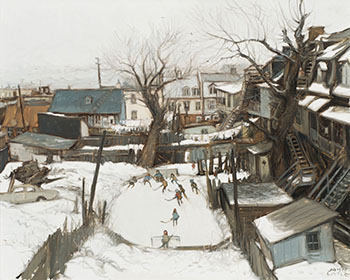 Patinoire à Québec d'autrefois by John Geoffrey Caruthers Little vendu pour $58,250