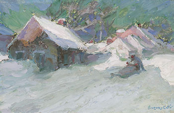 Street, Winter, Arthabaska by Marc-Aurèle de Foy Suzor-Coté vendu pour $67,250