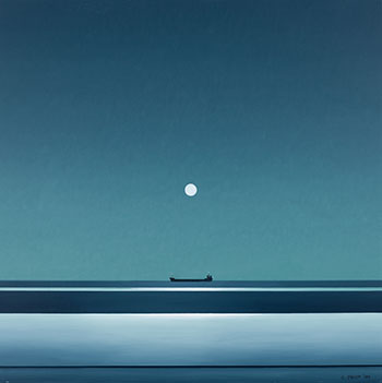 Ice, Moon and Tanker by Christopher Pratt vendu pour $193,250