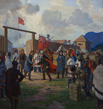 Governor George Simpson Welcomed by James Douglas, Fort St. James, B.C., 17th September 1828 by Adam Sherriff Scott vendu pour $43,250
