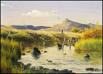 Kamloops in Autumn by C.A. De L'Aubiniere sold for $902