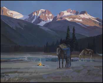Sunrise in the Rockies (North of Sunwapta Pass) by Peter Ewart sold for $7,020