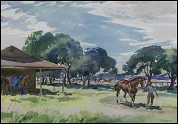 Blue Bonnets Race Track by Henry John Simpkins vendu pour $468
