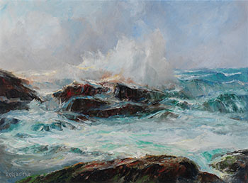 Rough Sea by William Edward De Garthe sold for $2,500