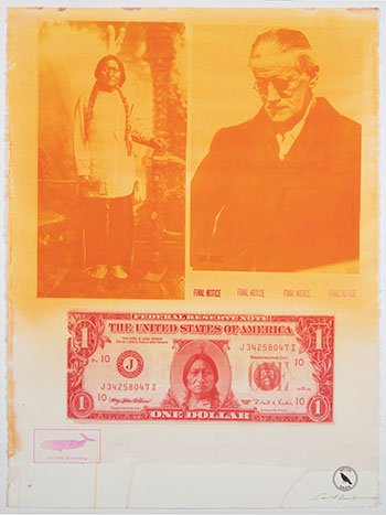 One Dollar by Carl Beam vendu pour $2,250