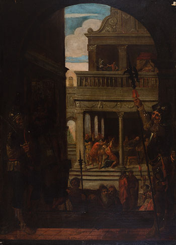 La mort de César by 17th century English School sold for $2,500