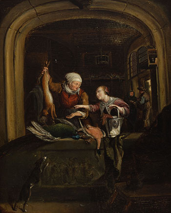 Magasin de volailles by Manner of Gerit Dou sold for $2,000