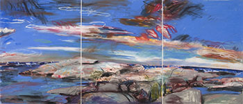 Crossing Open Water to the Mink Islands by John Hartman sold for $11,250