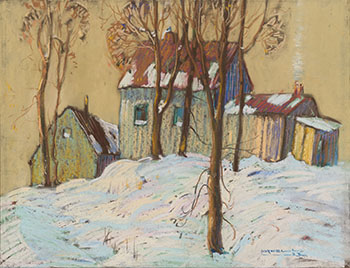 Farmhouse in Winter by Graham Noble Norwell sold for $2,250