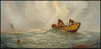 Untitled (Fishing in a Stormy Sea) by William Edward De Garthe vendu pour $3,450