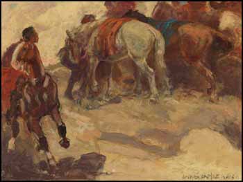 The Halt by Christian (Andreas) Gottfried Lapine vendu pour $2,106