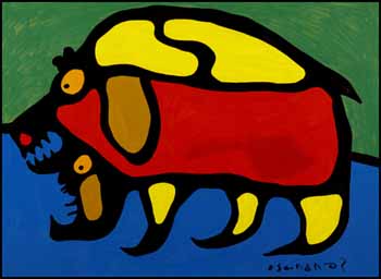 Sacred Bear by Attributed to Norval H. Morrisseau vendu pour $4,130