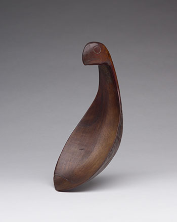Horn Ladle in the Form of a Bird by  Early Northwest Coast Artist sold for $3,125