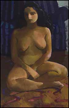 Nude Girl and Striped Couch by Jack Douglas Wilkinson vendu pour $460