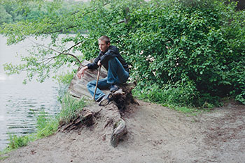 Boy on Stump by Stephen Waddell sold for $6,875