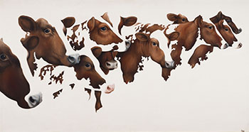 Red Cows #4 by Lindee Climo sold for $4,063