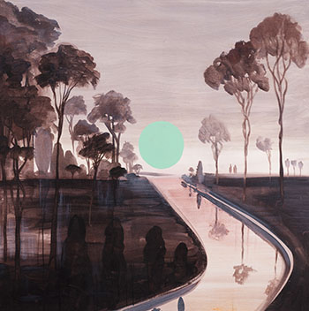 Dutch Landscape (Green Dot) by Wanda Koop sold for $37,250