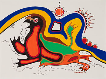 Three Birds by Jackson Beardy sold for $4,375