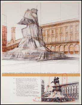 Wrapped Monument to Victor Emmanuele - Piazza del Duomo, Milan by  Christo vendu pour $4,200