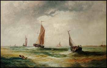 Fishing Boats by Edwin Hayes sold for $5,750