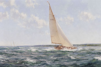 Down Solent - The Yacht Cohoe by Montague J. Dawson vendu pour $121,250
