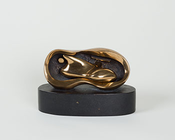 Maquette for Reclining Interior Oval by Henry  Moore sold for $40,250