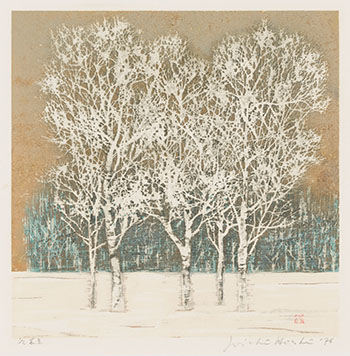 Clump of Trees in Winter by Joichi Hoshi sold for $875