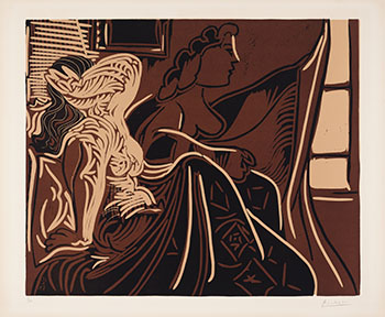 Deux femmes près de la fenêtre by Pablo Picasso vendu pour $34,250