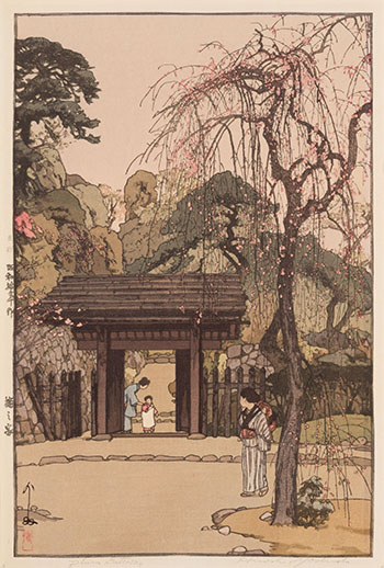 Plum Gateway by Hiroshi Yoshida sold for $1,875