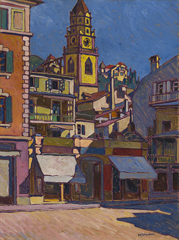 Townscape by Gyula Kosztolanyi  Kann sold for $3,438
