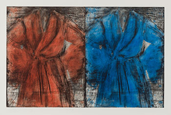 Red and Blue Robe by Jim Dine sold for $5,000