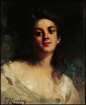 Portrait d'une jeune fille by Joseph Saint Charles sold for $4,313