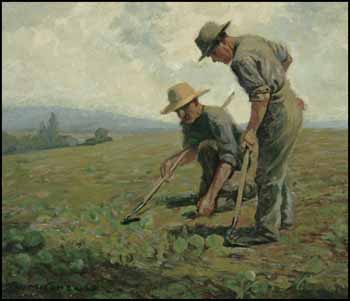 Farm Hands by Thomas Wilberforce Mitchell sold for $34,500