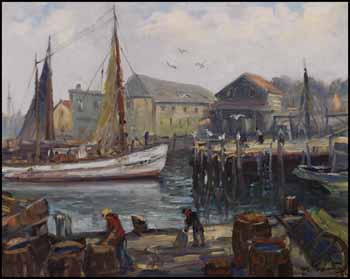 Scène portuaire by Joseph Giunta sold for $1,170