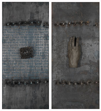 Behind the Gates (Diptych) by Betty Roodish Goodwin vendu pour $17,500
