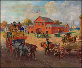 The Market, Toronto in 1834 by Thomas Wilberforce Mitchell vendu pour $1,404