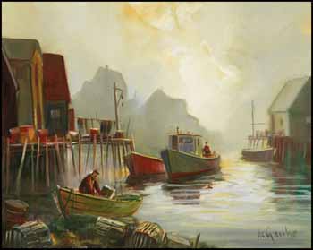 Peggy's Cove by William Edward De Garthe sold for $2,633