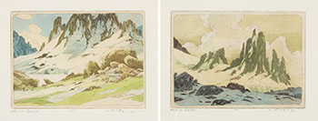 Set of Two Prints by Werner R. Plangg sold for $375