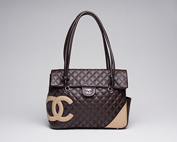 A BROWN CAMBON LAMBSKIN LEATHER FLAP SHOULDER HANDBAG by  CHANEL sold for $1,875
