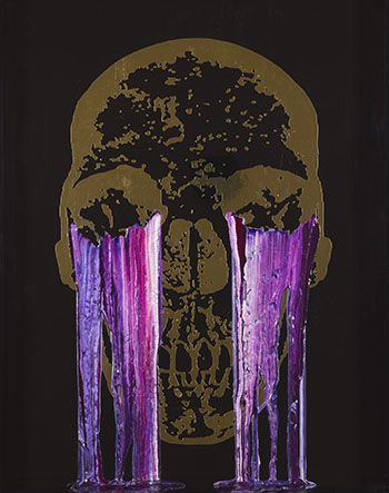 Untitled (Gold Skull) by Zane Lewis sold for $625