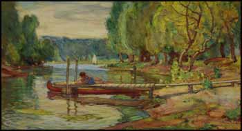 On the Dock by Frederick Sproston Challener vendu pour $2,500