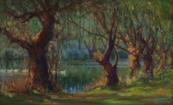 Wychwood Park Pond, Toronto by George Agnew Reid vendu pour $5,015